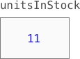 unitsInStock has been changed to 11